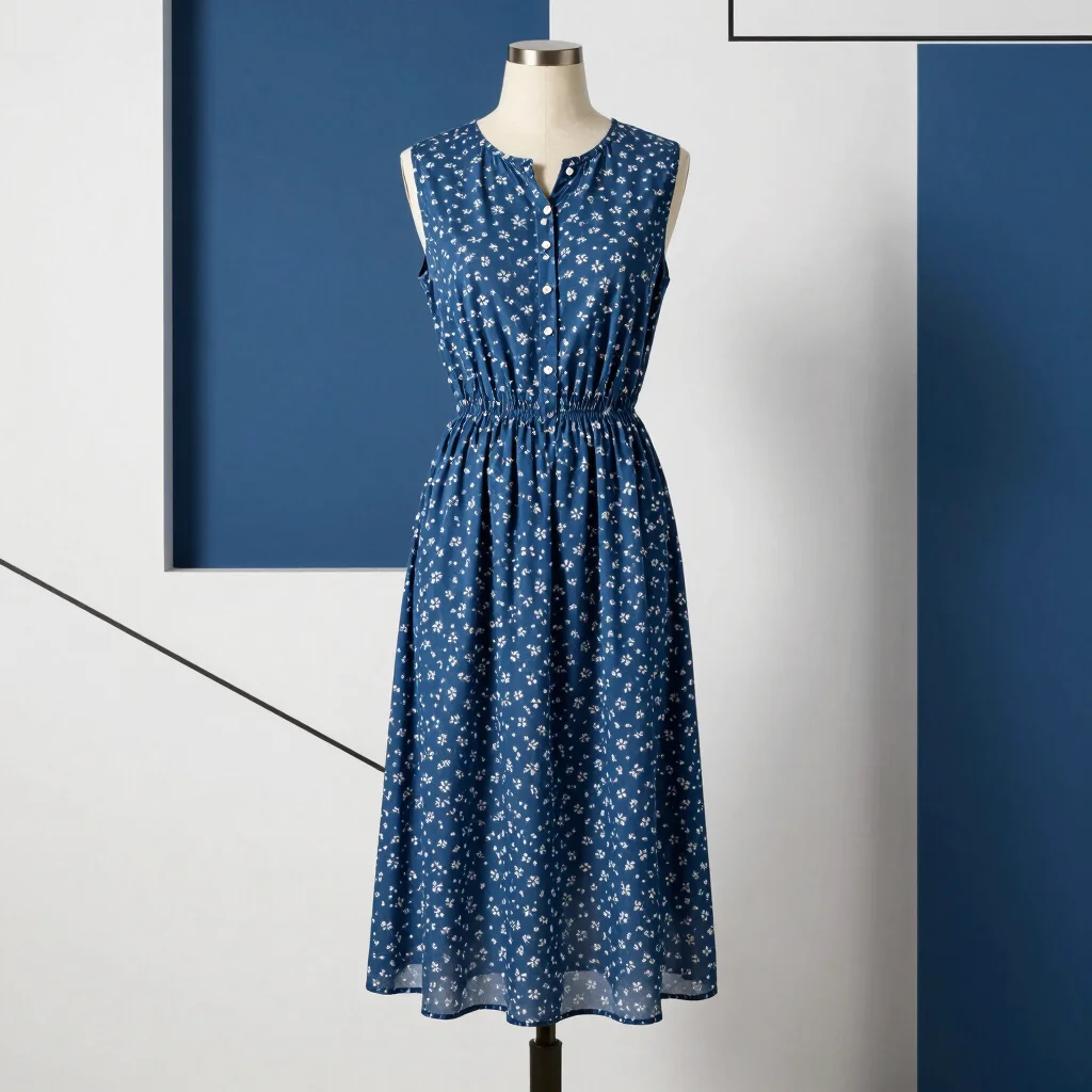 Indigo Ditsy Maxi